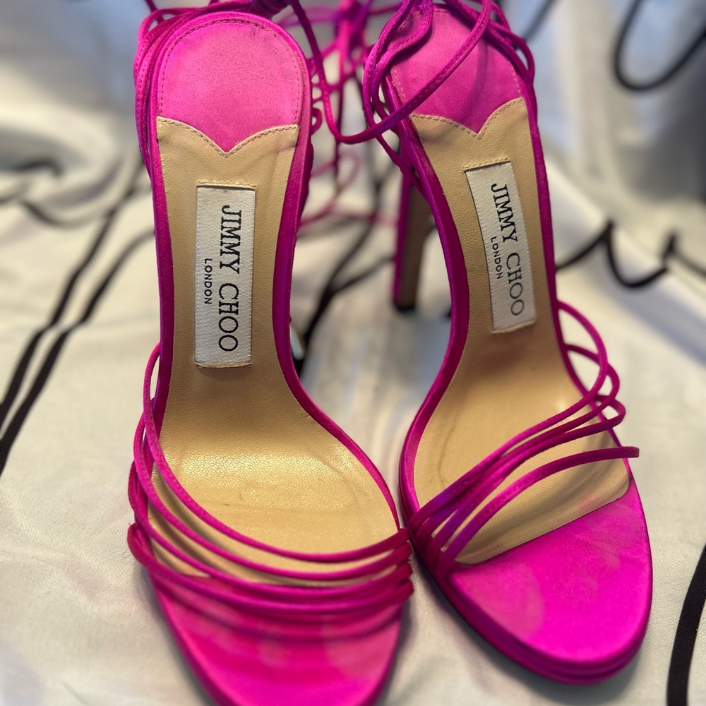 JIMMY CHOO Anita 120 Satin Heel - Picture 7 of 13